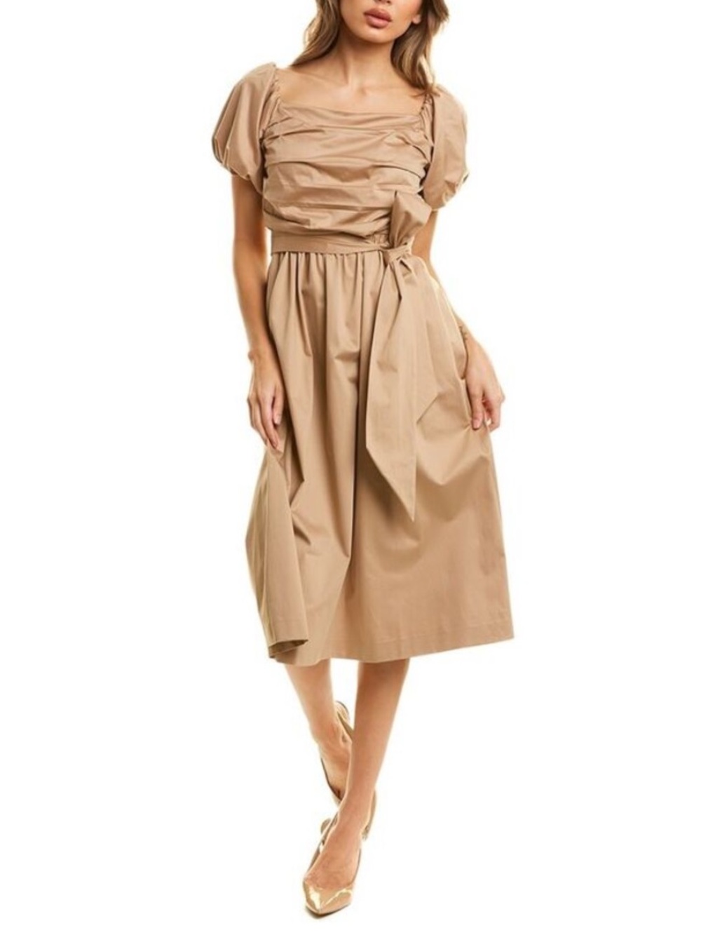 Elie Tahari Topaz Midi Dress Rattan sz 16